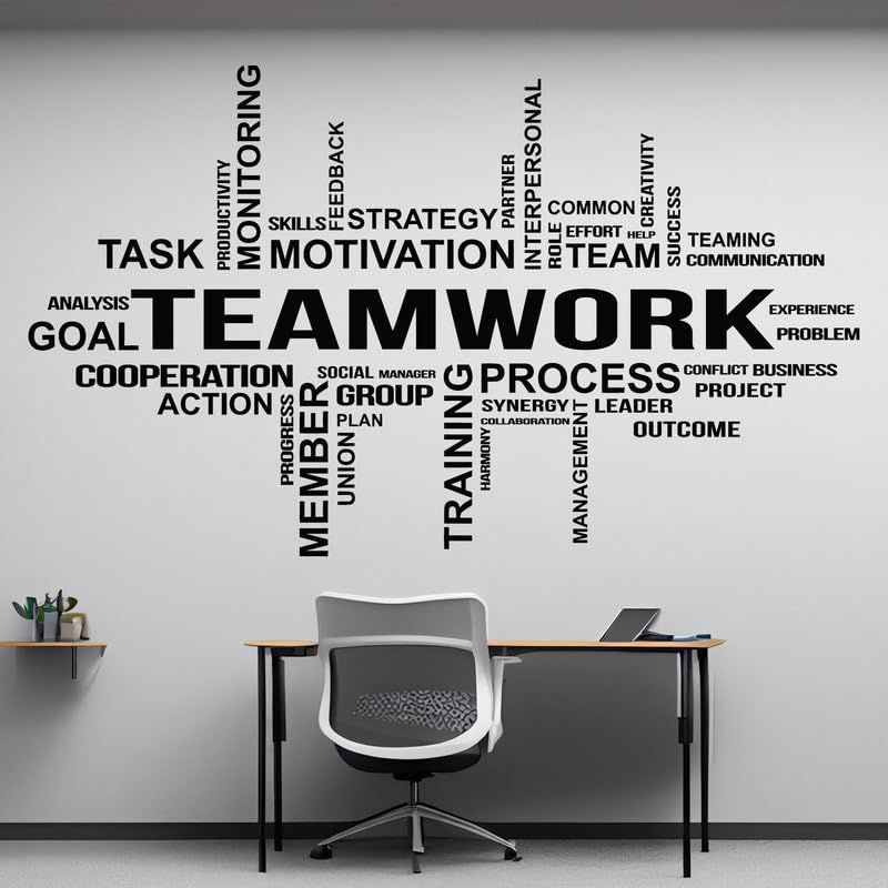 💼 “TEAMWORK” Motivational Office Wall Sticker