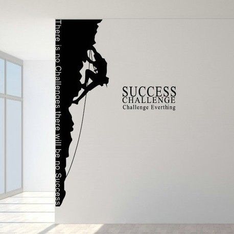 “SUCCESS CHALLENGE” Motivational Metal Wall Art – Climber Design