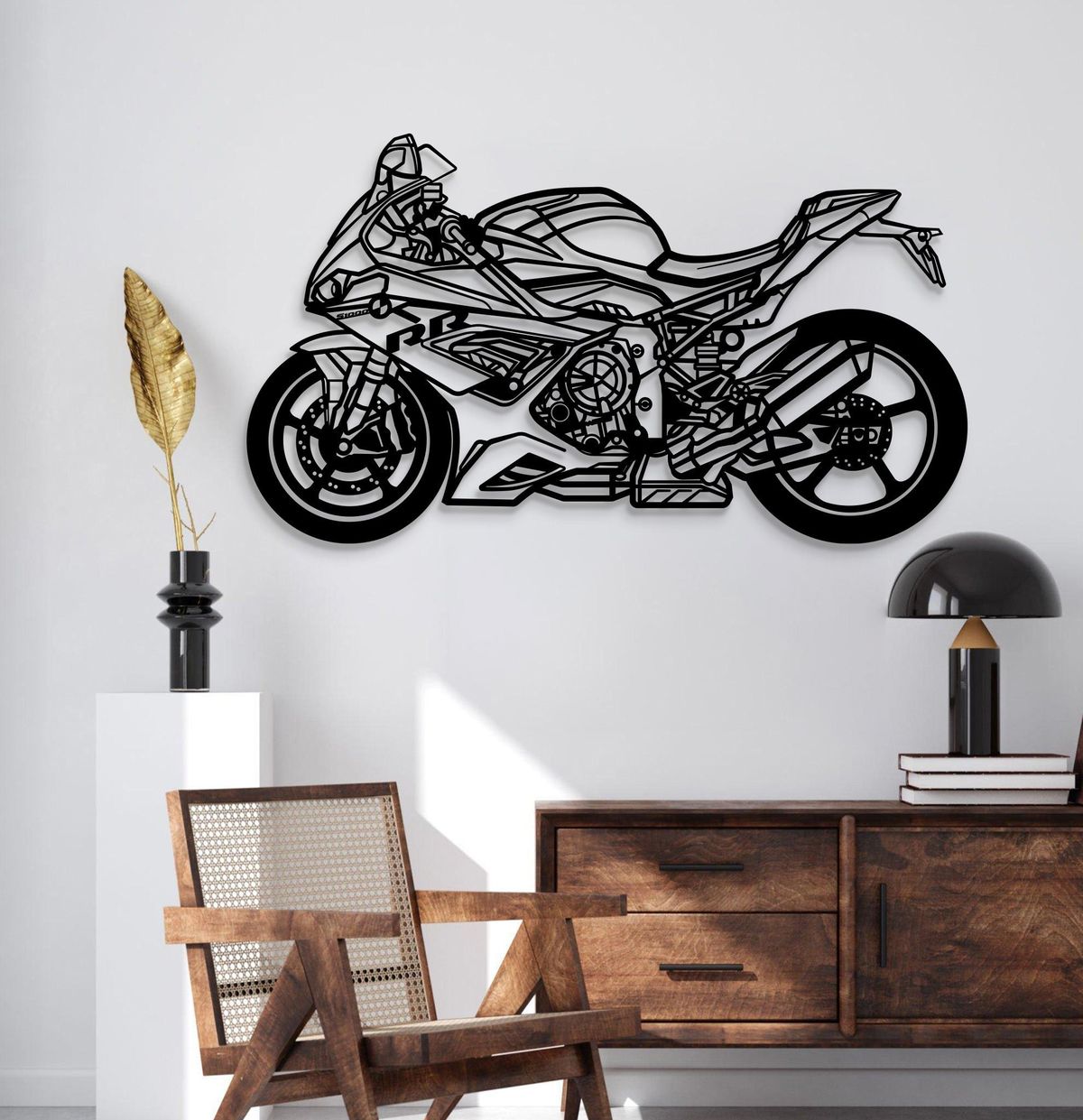 “Racing Spirit – 3D Metal Motorcycle Wall Art”