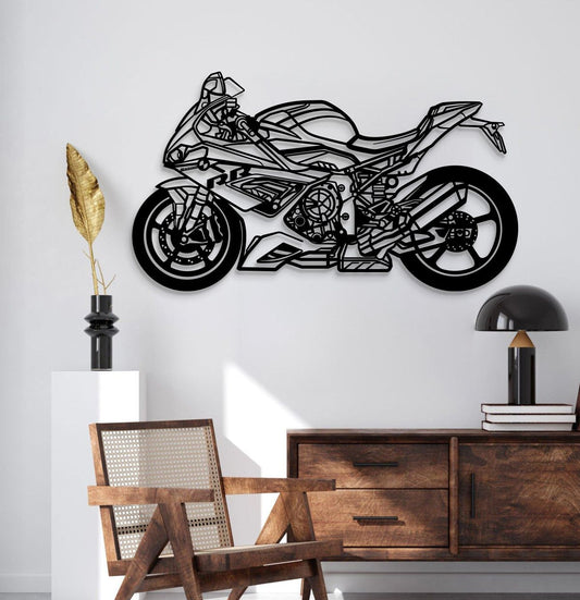 “Racing Spirit – 3D Metal Motorcycle Wall Art”