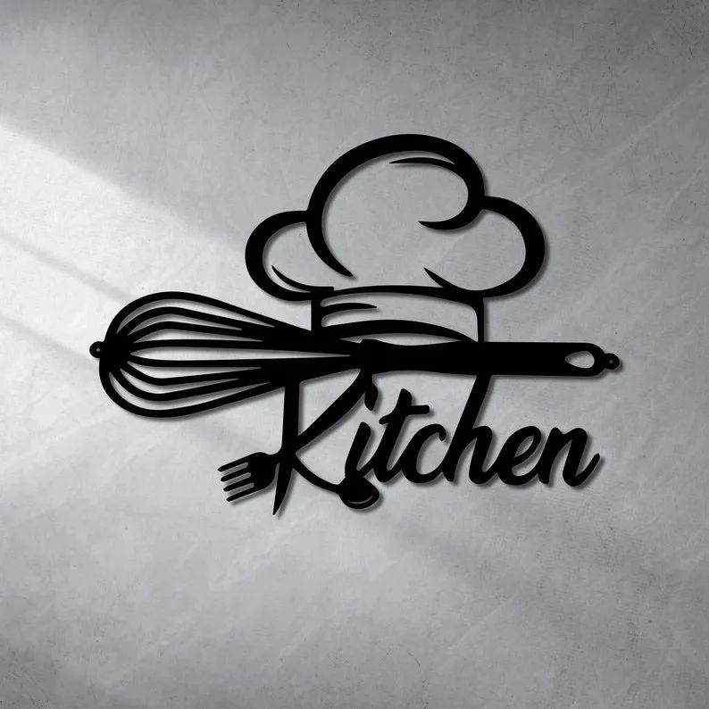 “Chef Hat Kitchen Metal Wall Art – Modern Culinary Wall Decor