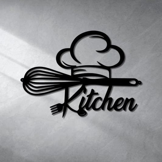 “Chef Hat Kitchen Metal Wall Art – Modern Culinary Wall Decor