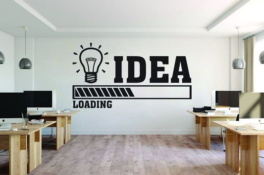 “IDEA LOADING” Motivational Metal Wall Art – Creative Office Decor