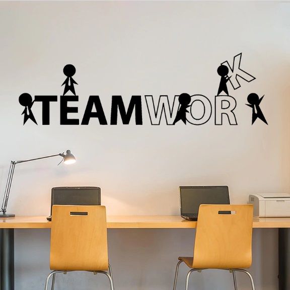“TEAMWORK” Inspirational Metal Wall Art – Office & Workspace Motivational Decor