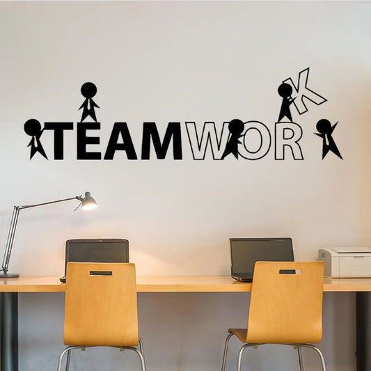 “TEAMWORK” Inspirational Metal Wall Art – Office & Workspace Motivational Decor