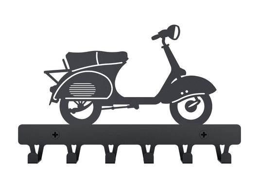 Vintage Scooter Metal Wall Key Holder – Stylish Decorative Organizer Rack