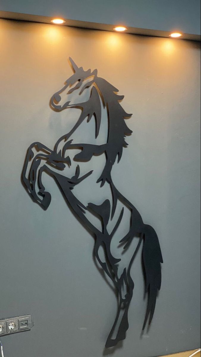 Galloping Horse Metal Wall Art | Modern 3D Iron Wall Decor